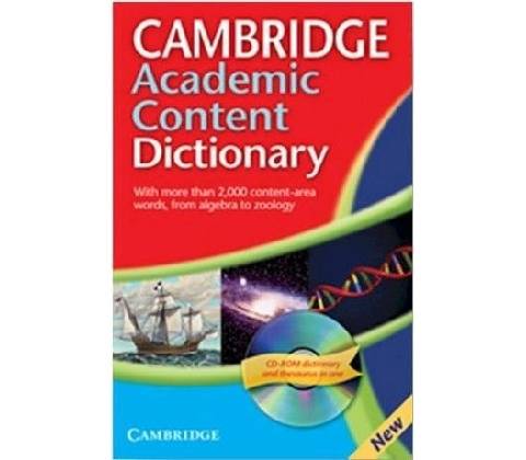 Cambridge Academic Content Dictionary Reference Book with CD-ROM