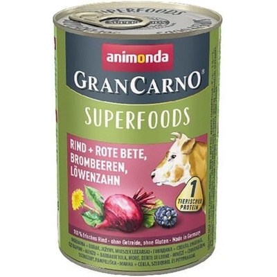 Animonda Gran Carno Superfoods Adult hovězí červená řepa ostružiny pampeliška 400 g