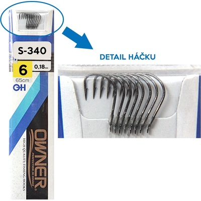 OWNER Návazce na plavanou S-340 vel.6 0,18mm 65cm