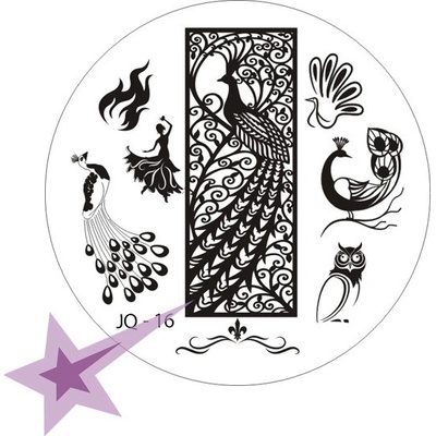 Starnails Razítkovací destička JQ16 Pávi