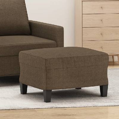 vidaXL Podnožka hnědá 60 x 50 x 41 cm textil-349330