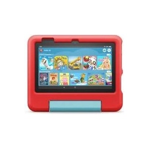 Amazon Child-friendly case for Fire 7 tablet (only compatible with 12th generation, 2022), for children aged 3-7, red - 53-028181