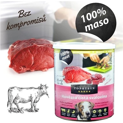 Topstein hovädzie a svalovina v plechu 800 g