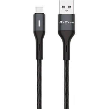 Image 1 of DeTech Кабел за данни DeTech DE-C38C, Type-C, 1.0m, Черен - 40199