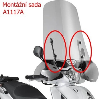 A1155A montážní sada Honda SH 125i-150i (17-19) pro plexi 1117A | Zboží Auto