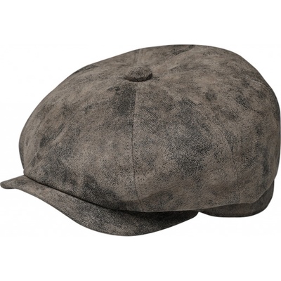 Fiebig Headwear since 1903 kožená bekovka s podšívkou taupe