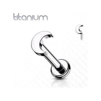 Šperky4U piercing do brady labreta titan měsíček TIT1099-1208