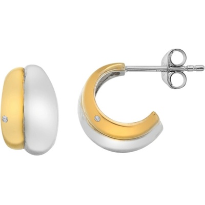 Hot Diamonds Originálne bicolor náušnice s diamantmi Droplet DE872