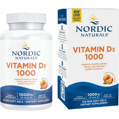 Nordic Naturals Vitamín D3 1000 Orange 120 minikapsúl