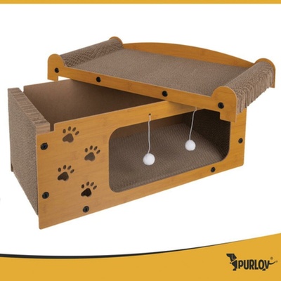 Purlov Škrabadlo dvoupatrový dům 29 x 55 x 29 cm – Hledejceny.cz