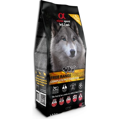 Alpha Spirit Complete Soft Dog Food - Free Range Poultry 1, 5 кг
