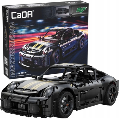 CaDA Športové auto RUF GT 1:10 čierne 1655 dielikov