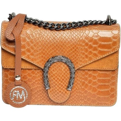 Roberta M dámska kožená kabelka RM8140 Cognac
