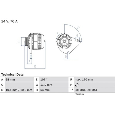 BOSCH 0 986 080 560 generátor (0986080560)