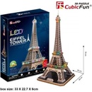 CubicFun 3D puzzle svítící Eiffelova veža 82 ks