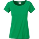 James & Nicholson Klasické dámské tričko z biobavlny 8007 Olivová