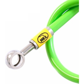 HEL PERFORMANCE X MOTOCROSS 1ks Predná brzdová hadica Farba hadice: Žltá, Farba koncoviek: Nerez