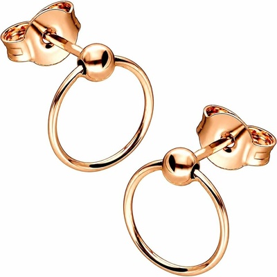 Zlaton Náušnice růžové zlato kulička pecky 1cm 0.9g 000172310242