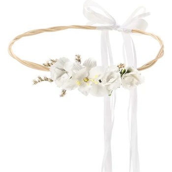 Image 1 of PartyDeco диадема за глава с бели цветя