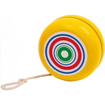 Dřevěné JOJO spirála 1 ks žlutá