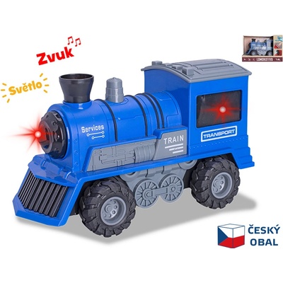 Mikro trading Lokomotiva na setrvačník 22,5 cm modrá – Zboží Dáma