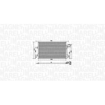 Kondenzátor, klimatizace MAGNETI MARELLI 350203934000