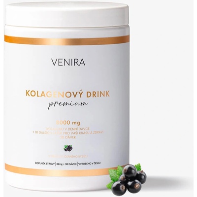 Venira Premium kolagenový drink pre vlasy nechty a pleť čierne ríbezle 30 dávok 324 g