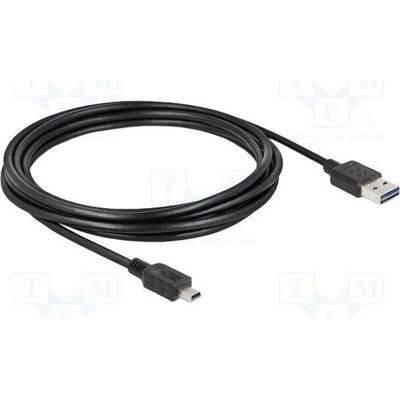 Delock 83364 USB 2.0 USB A zástrčka dvoustranná USB B mini vidlice