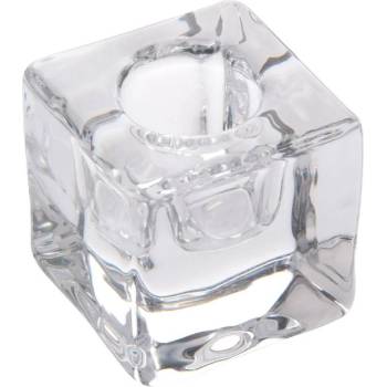 Декоративен квадратен стъклен свещник за класически свещи