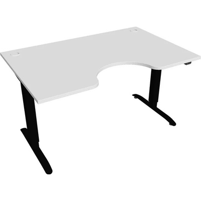 Hobis Office Pro psací stůl Motion MS ERGO 2 Šířka: 140 cm, Barva desky: bílá, Barva kovu: černá RAL 9005 Šířka 120-180 cm / 27 barevných variant