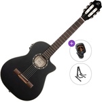 Ortega Guitars RCE125SBK-3/4 Standard SET 3/4 Satin Black Класическа китара с предусилвател