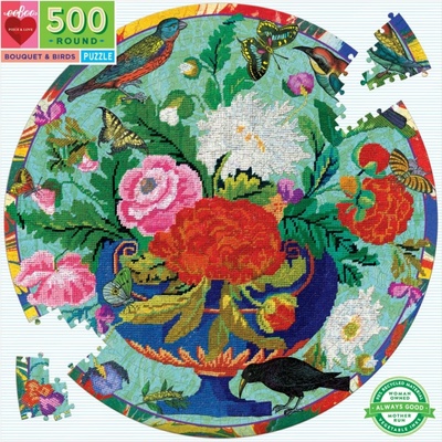 EEBOO Kulaté Květiny a ptáčci 500 dielov