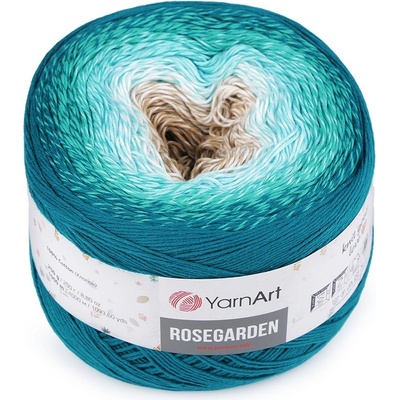 Bavlněná pletací příze Rosegarden 250 g, střední, 5 (324) tyrkys