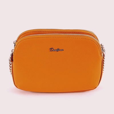 David Jones Tříoddílová crossbody kabelka 6412-2 hořčicová