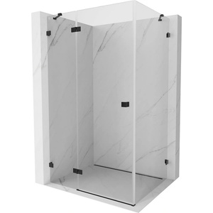Mexen Lunar лявa отваряема душ кабина 80 x 90 см, прозрачна, черна - 834-080-090-70-00-L (834-080-090-70-00-L)