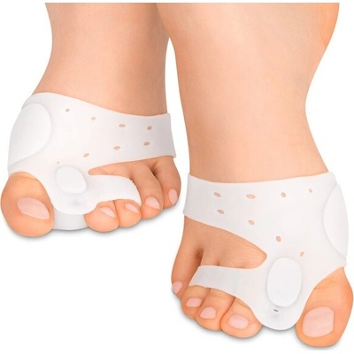 Hallux Gélový korekčný obväz s medziprstovým klinom a magnetmi 2 ks