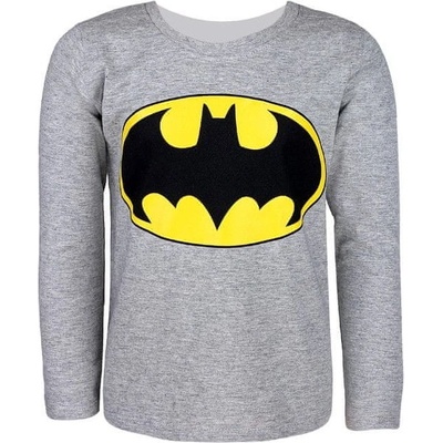 Setino chlapčenské tričko s dlhým rukávom Batman sivá