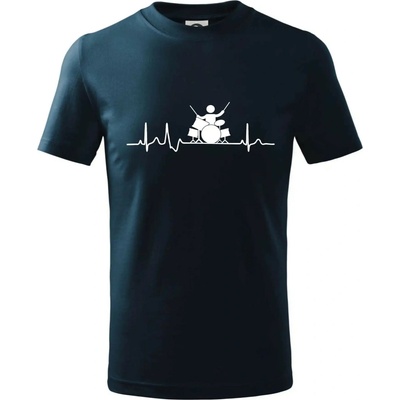 EKG bubeník tričko detské tmavomodrá