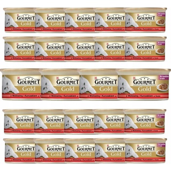 Gourmet Gold s hovädzím mäsom a kuraťom v paradajkovej omáčke 24 x 85 g