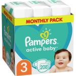 Pampers Бебешки пелени Pampers - Active Baby 3, 208 броя (1007000148) - baby
