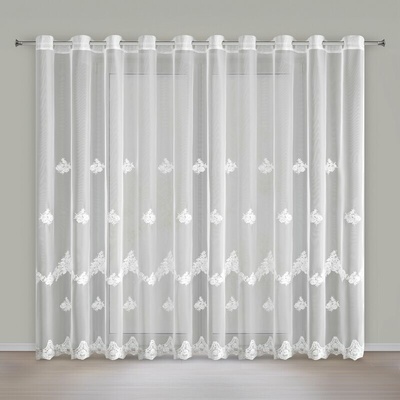 Takoy Bílá záclona zdobená výšivkou 350x250 cm průchodky - ISARI-HF-479632 | 350 x 250 cm