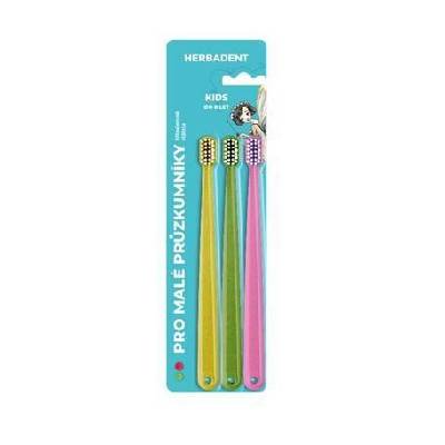HERBADENT TRIPLEPACK KIDS zubní kartáček s ultrajmnými vlákny