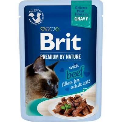 Brit Premium Cat Delicate Fillets in Gravy Beef 85 g