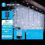 Aigostar - LED соларен гирлянд 100xLED/8 функции 8x0, 4m IP65 студено бяло (AI0435)