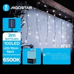 Aigostar - LED соларна коледна верига 100xLED/8 функции 8x0, 4m IP65 студено бяло (AI0435)