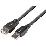 Lanberg черен удължителен кабел usb-a 2.0, 1, 8 м (ca-usbe-15cu-0018-bk) (ca-usbe-15cu-0018-bk)