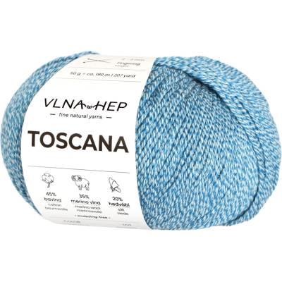 Vlna-hep Příze Toscana - jemná přírodní příze - bavlna, merino vlna, hedvábí Toscana: 142610 Faience