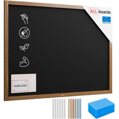 Allboards TB129 tabule černá křídová v dřevěném rámu 120 x 90 cm