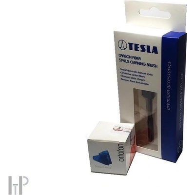 Ortofon Stylus 2M Blue a TESLA Carbon Stylus Brush Náhradní hrot a kartáček