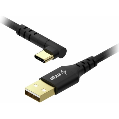AlzaPower APW-CBTC0291B 90AluCore USB-A to USB-C 2.0, 1m, černý